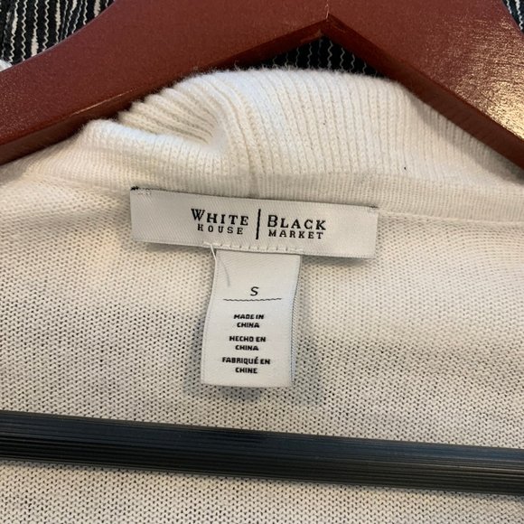 White House Black Market white open front sweater - Picture 2 of 2